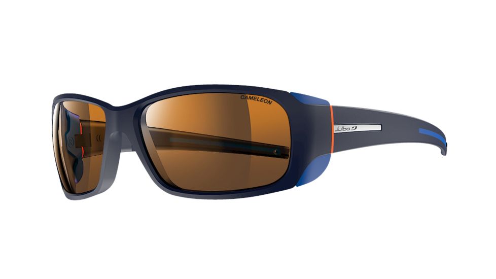 Julbo Montebianco Sunglasses with Camel Lenses, Blue/Orange, Large J4155012