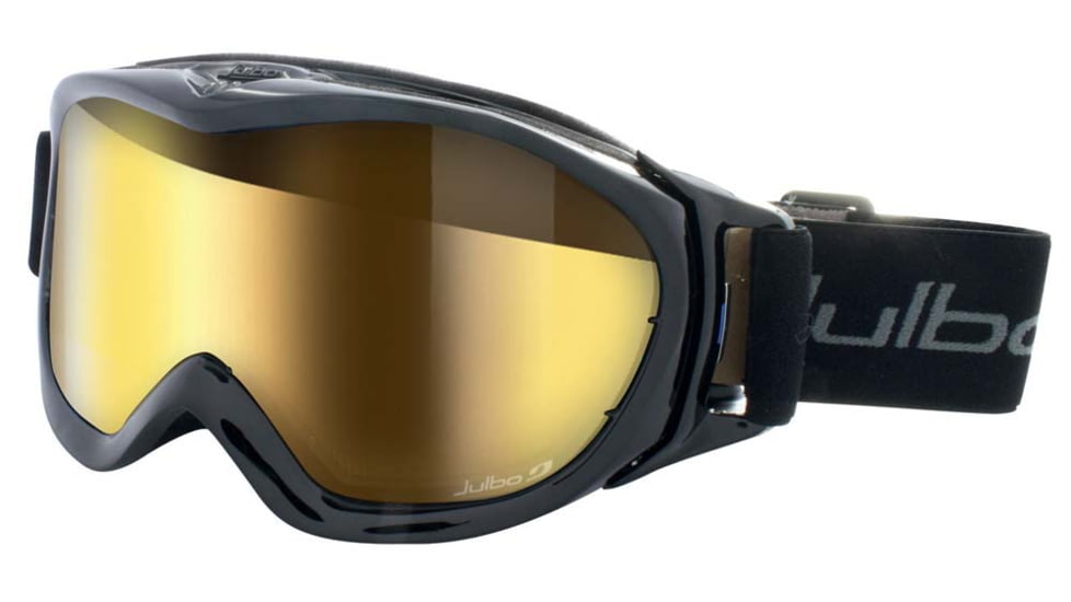 Julbo Revolution OTG Goggles, Full Black w/Zebra Light Double Cylindrical Lenses And Light Gold Flash Treatment 79031144