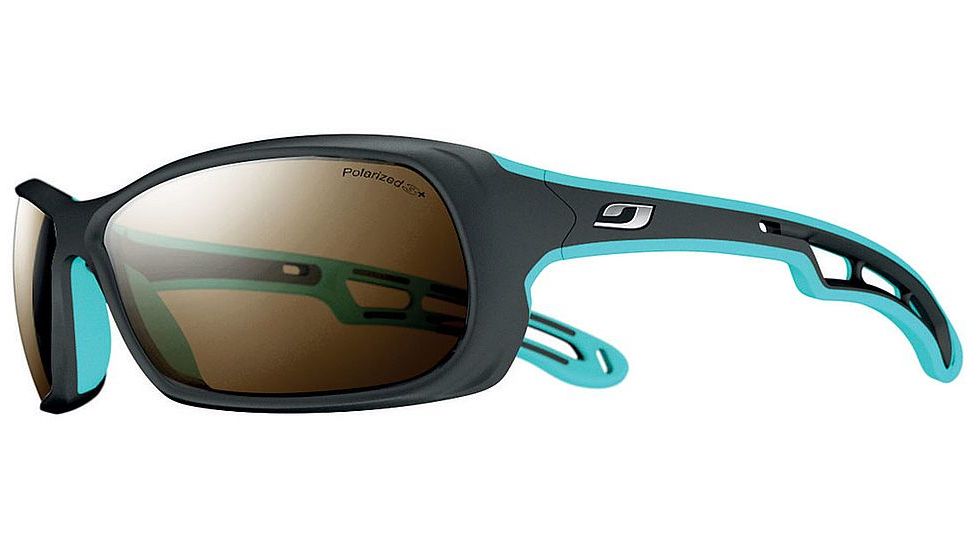 Julbo Swell Progressive Prescription Sunglasses, Black / Blue Frame, Polarized 3+ W/ Smoke Tint Lens, Polarized-J4419114PR