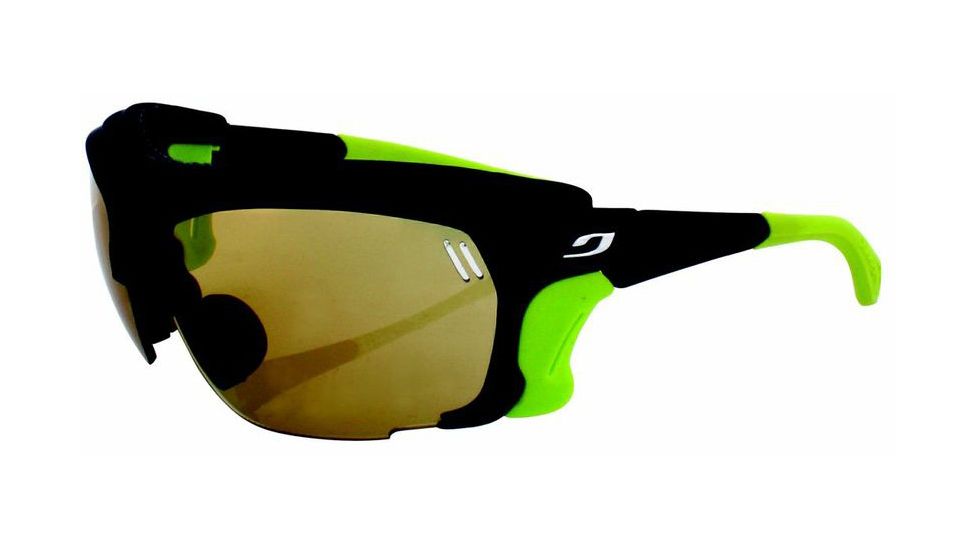 Julbo Trek Sunglasses, Black/Lime w/ Zebra Lenses 4373114