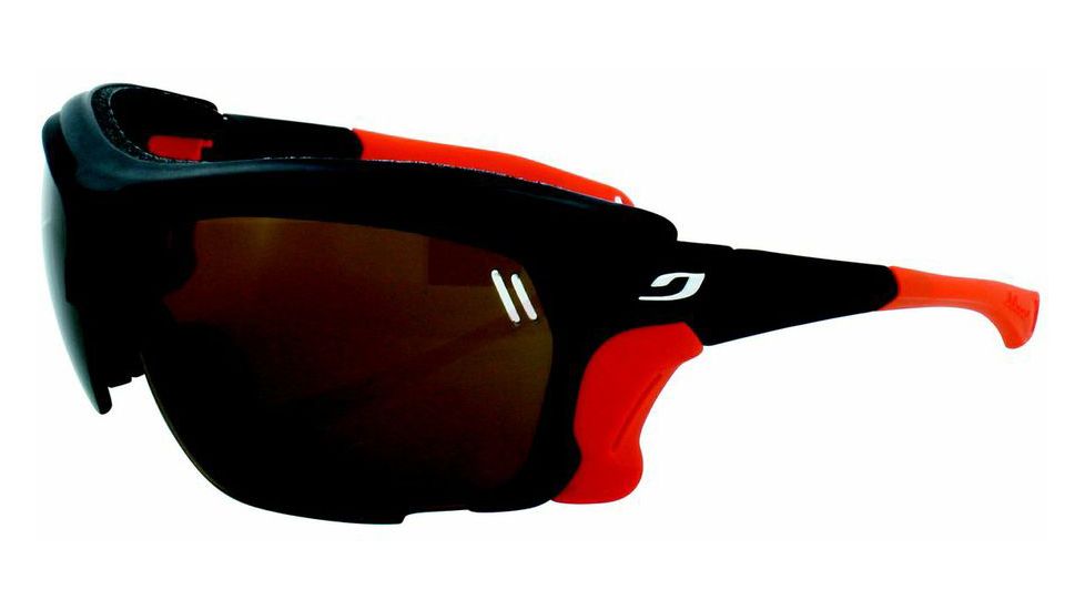 Julbo Trek Sunglasses, Black/Orange w/ Camel Lenses 4375014