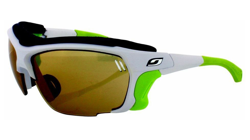 Julbo Trek Sunglasses, White/Lime w/ Zebra Lenses 4373111