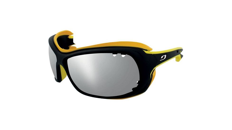 Julbo Wave Sunglasses Black/Yellow Frame w/ Polarized 3+ Lenses 4429114