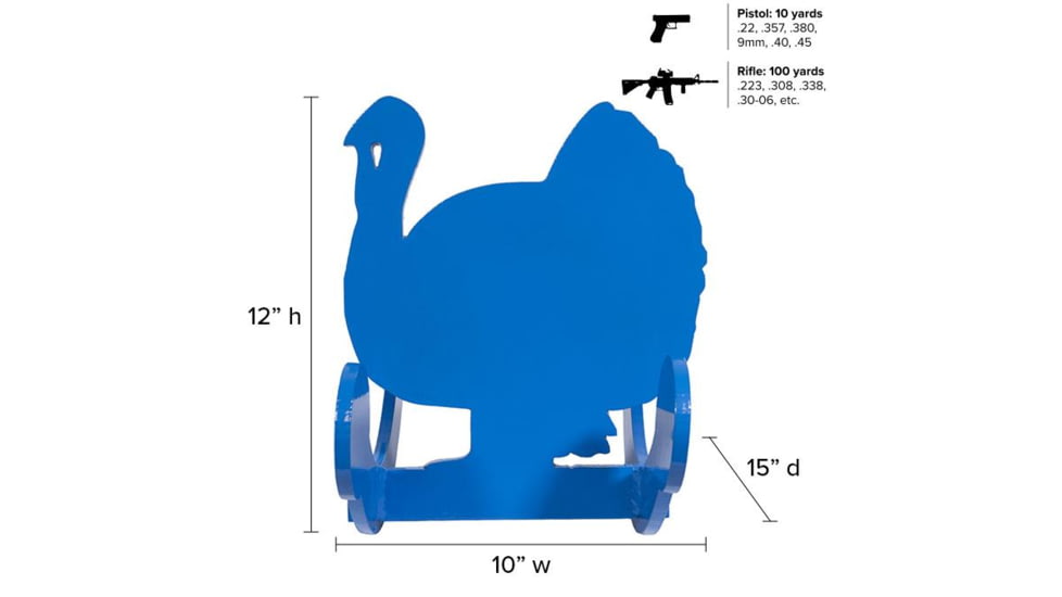 Legion Targets Rockin Turkey 3/8in AR500, Blue, AR-1126