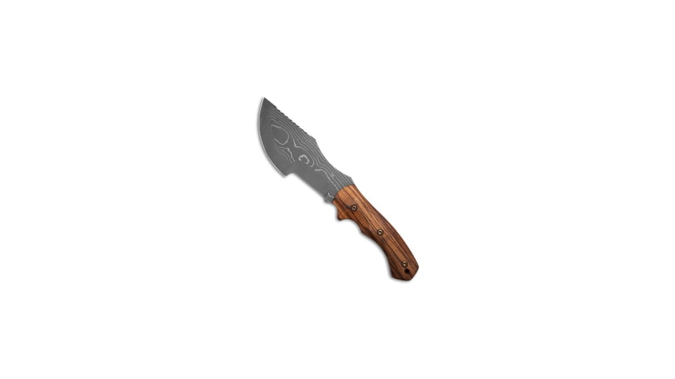Jurgen Schanz Jurgen Schanz WSK Tracker Knife Zebrano Wood 6.5" Damascus, Wood, Damascus, adult, BHQ-221621