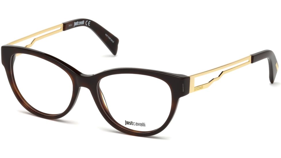Just Cavalli JC0802 Eyeglass Frames - Dark Havana Frame Color