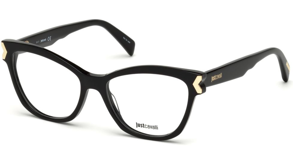 Just Cavalli JC0807 Eyeglass Frames - Shiny Black Frame Color, Shiny Black Lens Color