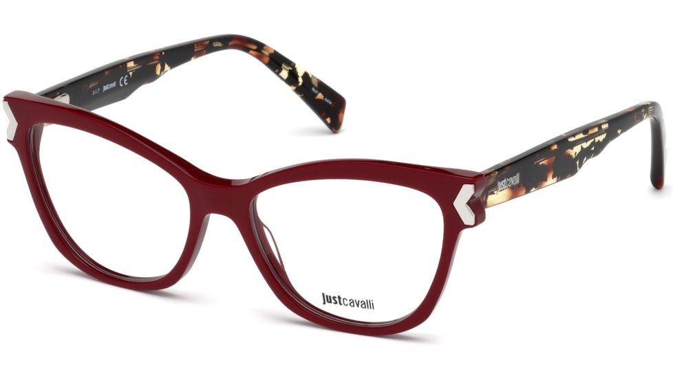 Just Cavalli JC0807 Eyeglass Frames - Shiny Bordeaux Frame Color, Shiny Bordeaux Lens Color