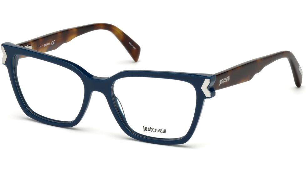 Just Cavalli JC0808 Eyeglass Frames - Shiny Blue Frame Color