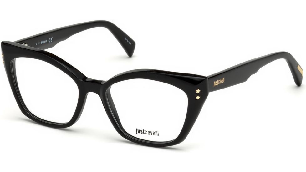 Just Cavalli JC0809 Eyeglass Frames - Shiny Black Frame Color