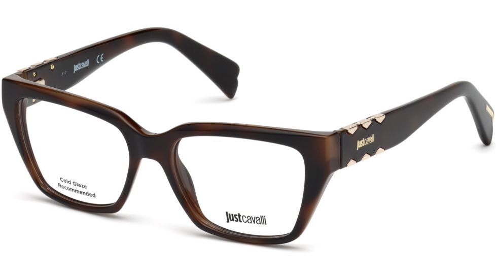 Just Cavalli JC0812 Eyeglass Frames - Dark Havana Frame Color