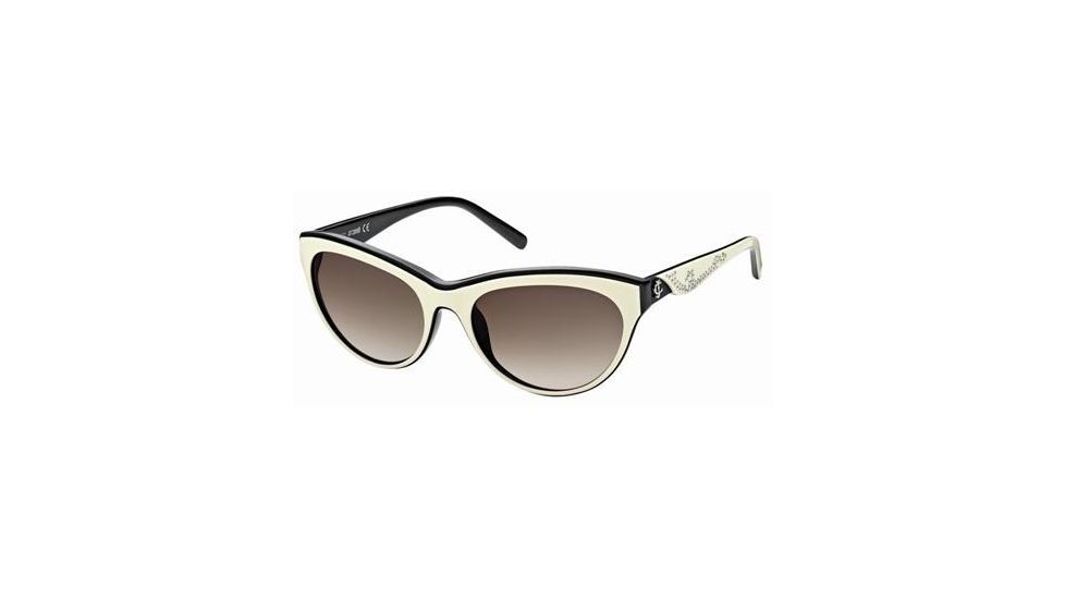 Just Cavalli JC409S Sunglasses - Ivory Frame Color, Gradient Brown Lens Color