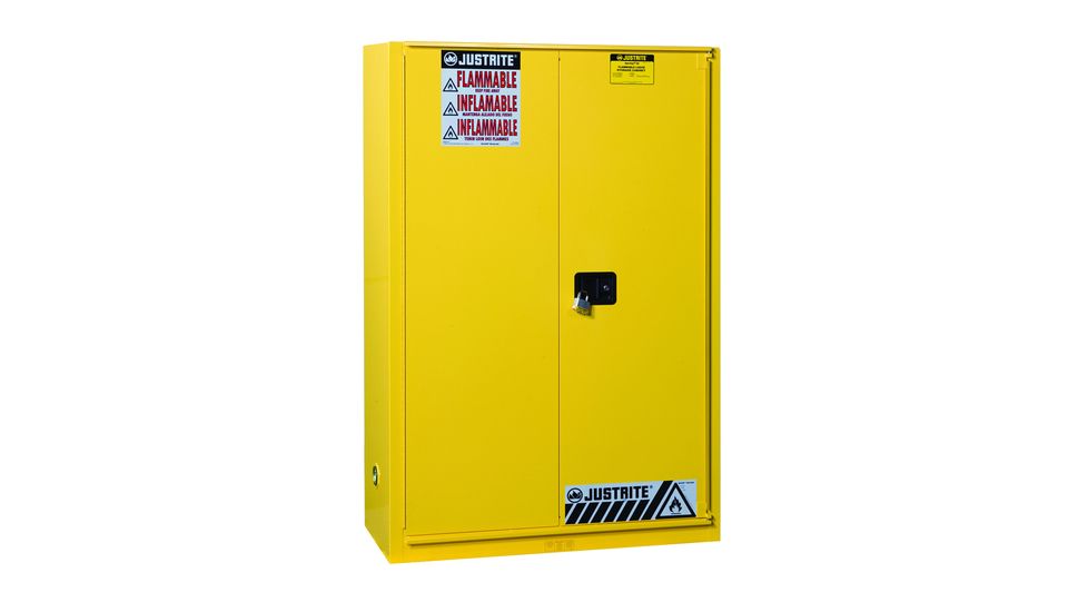 Justrite Cabinet Bi Yl Flam Safe 60g 896080, Unit EA
