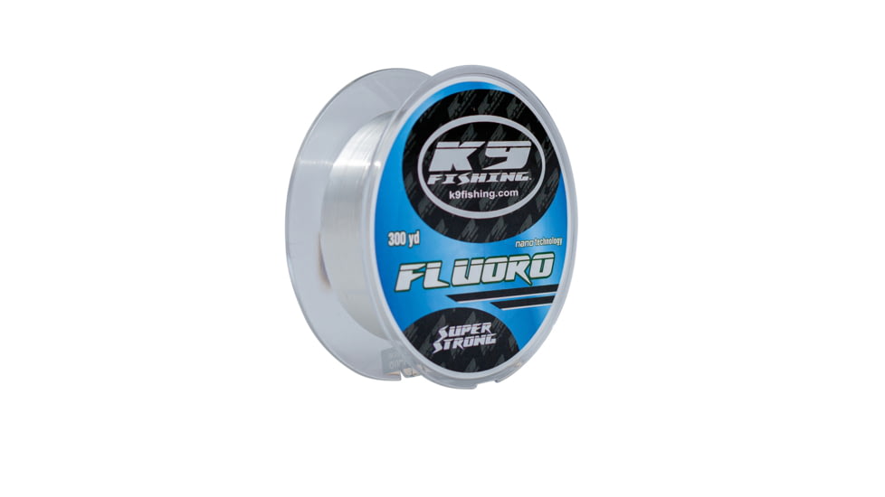 K9 Fishing Clear Fluoro Line 10lb 300yd Spool, 300-10lb-CL