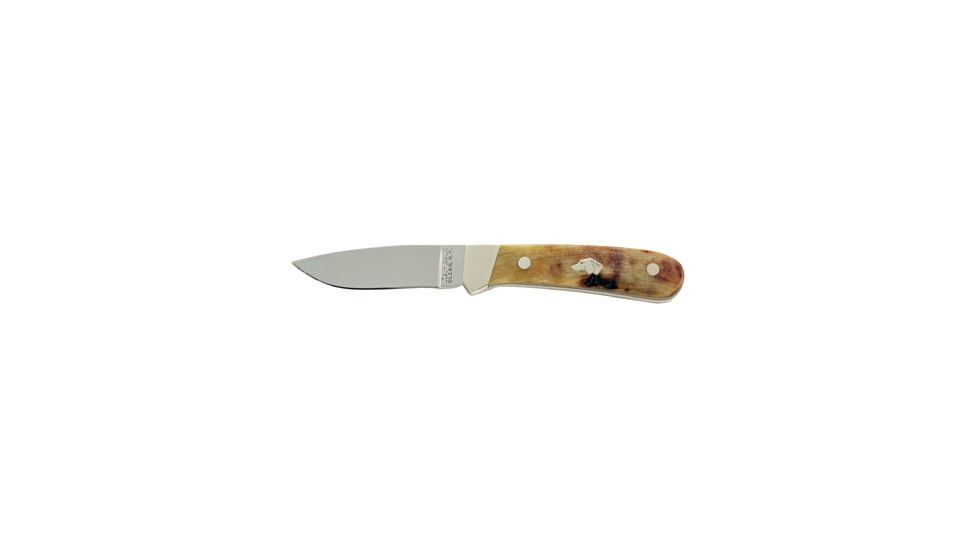 Ka-Bar 8576 Trailing Point Hunter Fixed Drop Point Blade Ram Horn Scales