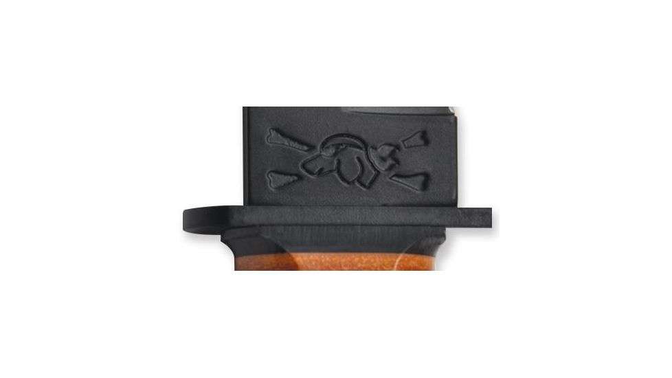 KA-BAR 1317 Dog's Head Utility Knife, 7in, 1095 Cro-Van Clip Point Leather Hndl, 1317