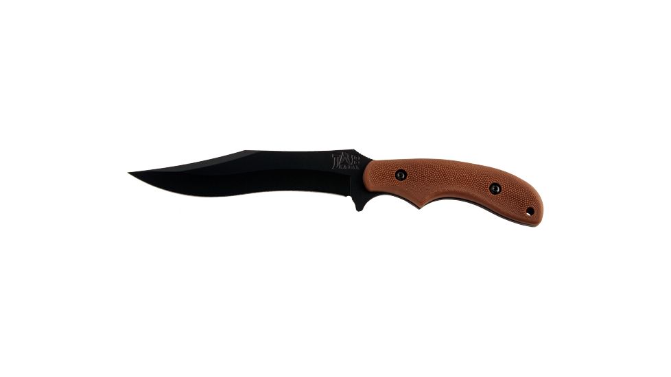 Ka-Bar Knives Adventure Baconmaker Straight Edge Knife w/ Polyester Sheath, Clampack, BROWN 4-5601CP-5