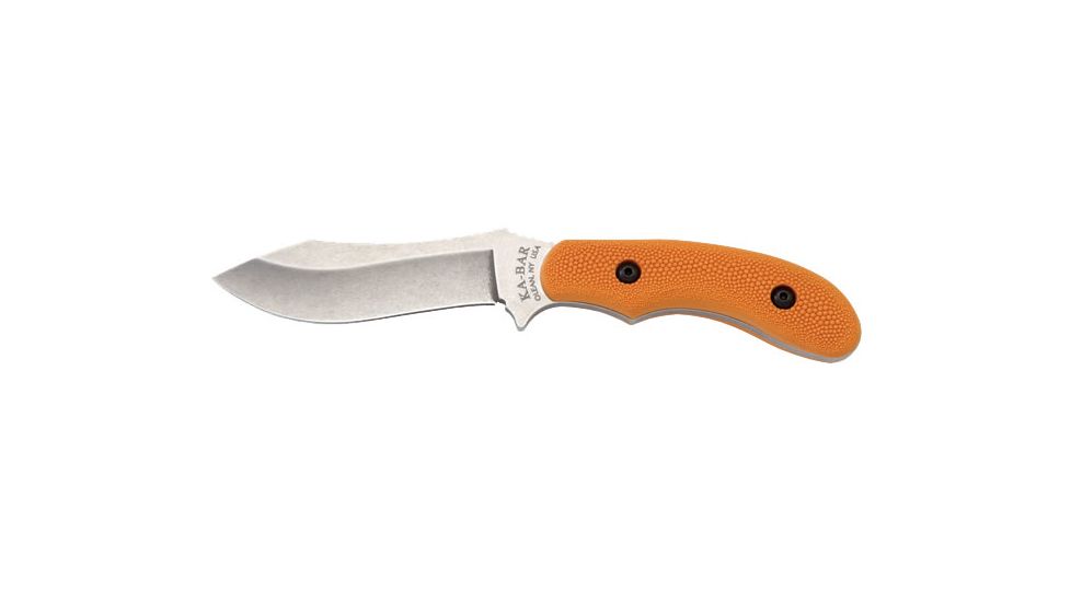 Ka-Bar Knives Adventure Gamestalker Straight Edge Knife w/ Nylon Sheath, Orange 2-5602-8