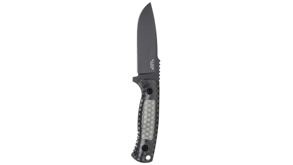 KA-BAR Knives Cool Name Fixed Blade Knife, 4.25in, 1095 Cro-Van Blade, Drop Point, Polycarbonate, Black Handle, 7700