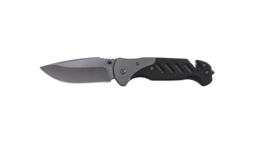 KA-BAR Knives Coypu Folder, G10 Handle, Gray Pocket Clip, Straight Edge, 3085CP
