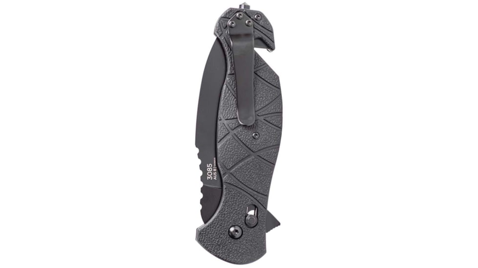 KA-BAR Knives COYTU Folding Knife, 3.5in, AUS 8A Stainless Steel Black Drop Point Blade, Black G10 Handle, 3085