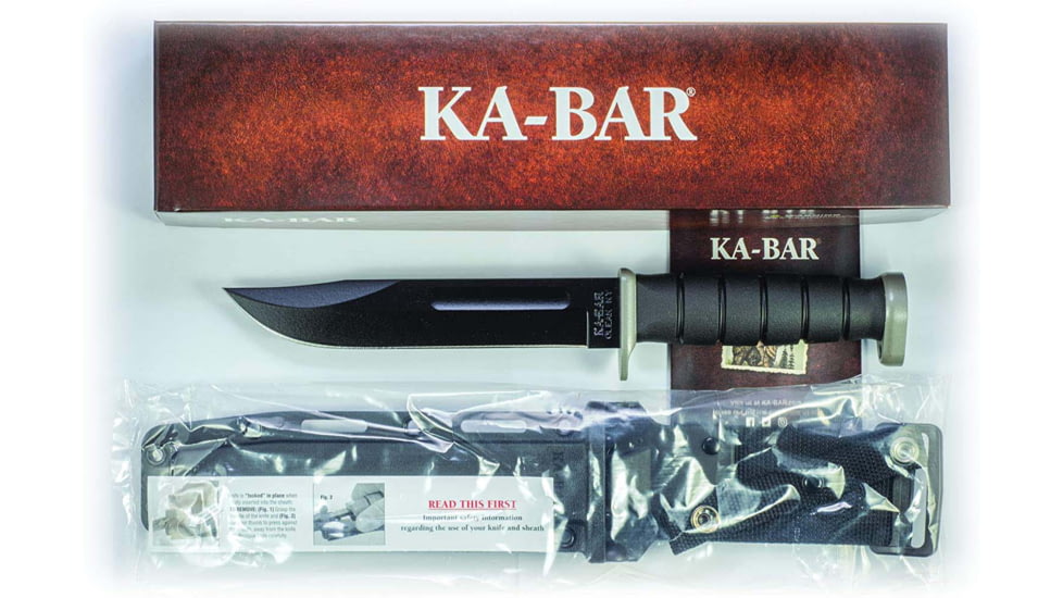 KA-BAR Knives D2 Extreme Fighting/Utility Knife, Black, 12in, 1292