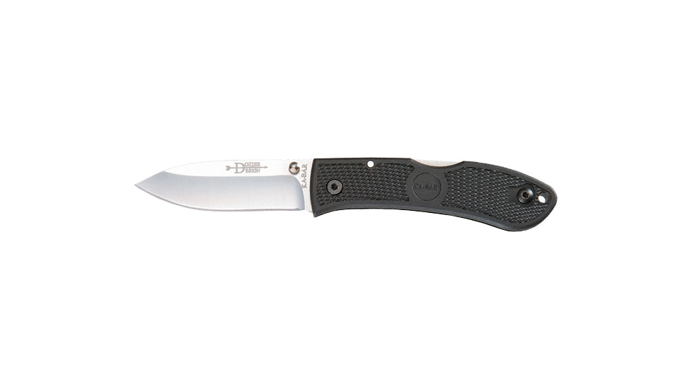 Ka-Bar Knives Dozier Folding Hunter Straight Edge Knife w/ Pocket Clip, Black, Clampack 4-4062CP-5