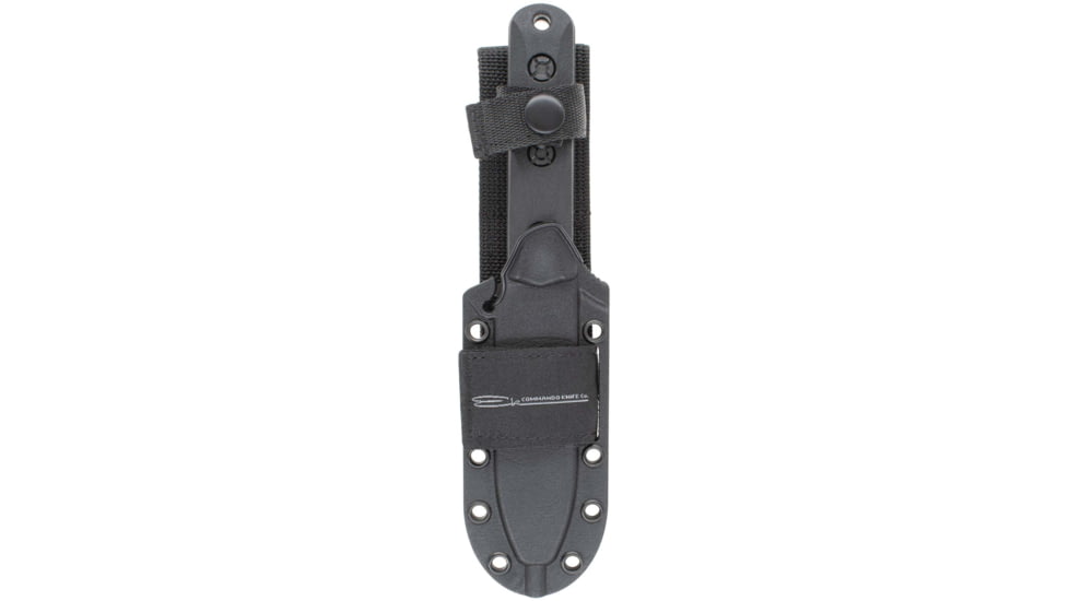 KA-BAR Knives EK Cammando Short Fixed Blade Knife, 4.312in, Drop Point, 1095 Cro-Van Blade, Ultramid Black Handle, Black, EK51
