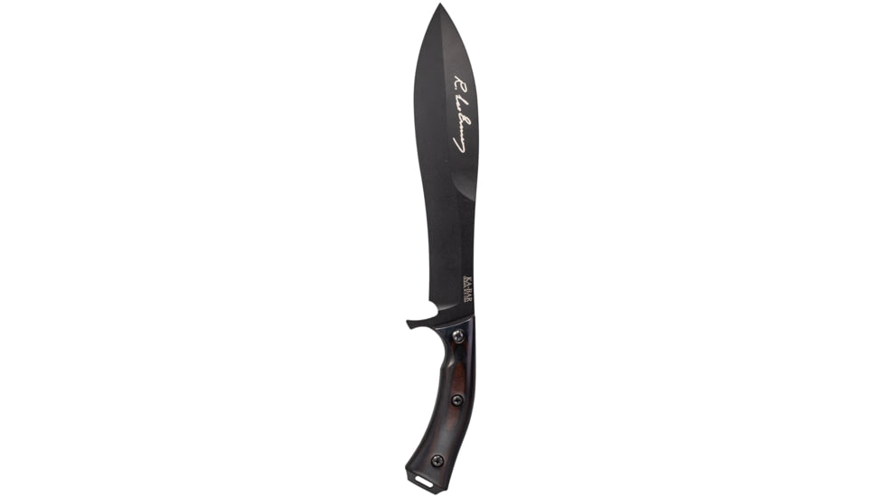 KA-BAR Knives Gunny Fixed Blade Knife, 9.75in, 1095 Cro-Van, Spear Point, Webb Wood, Black, 5300