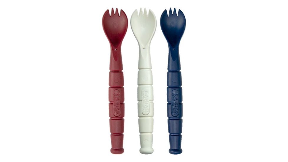 Ka-bar Knives All-american Spork/Knife 3-Pack, Red, White &amp; Blue, 9909USA