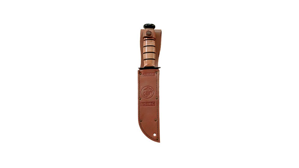 Ka Bar Knives Kb1250s Sheath Usmc Logo Brown Fits Knife With 5 25in Blade