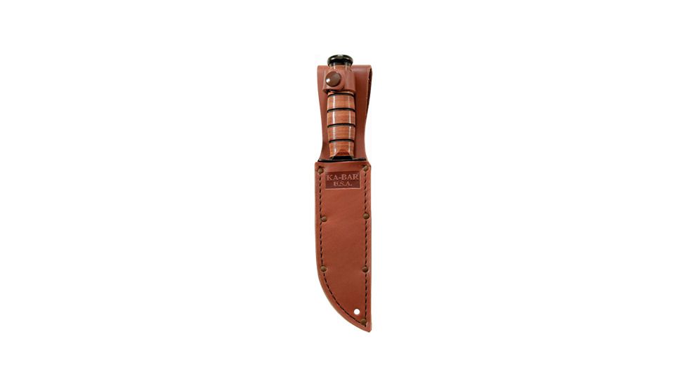 Ka Bar Knives Kb1251s Leather Sheath Usa Logo Brown Fits Knife With 5 25in Blade