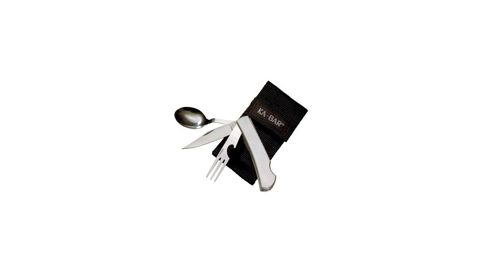 Ka Bar Knives Kb1300 Hobo Fork Knife Spoon Diner Set With Ballistic Sheath