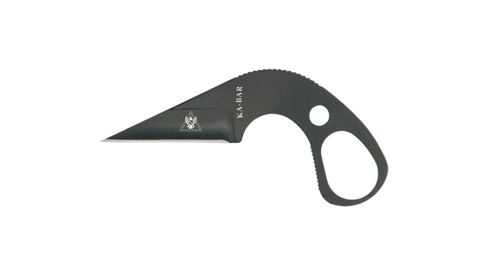 Ka Bar Knives Kb1478bp Plain Last Ditch Tdi Ankle Knife Plastic Sheath Clam