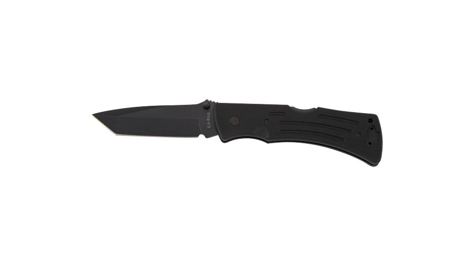 Ka Bar Knives Kb3064 Plain G10 Mule Black G 10 Handle Black Tanto Blade