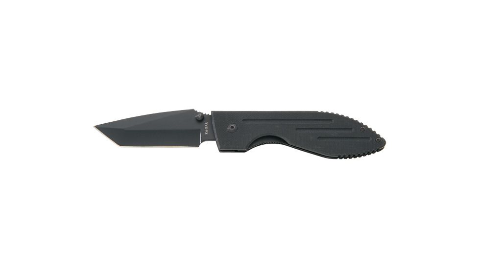 Ka Bar Knives Kb3074 Plain Warthog Folder Black G 10 Handle