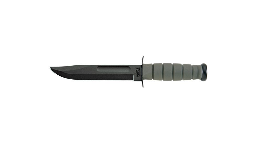 Ka Bar Knives Kb5011 Plain Utility Knife Foliage Green Kraton Handle