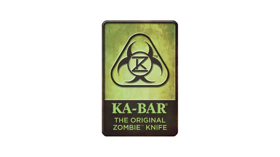 Ka-Bar Knives Original Zombie Knife Sign, BLACK/GREEN 1-5700SIGN-4