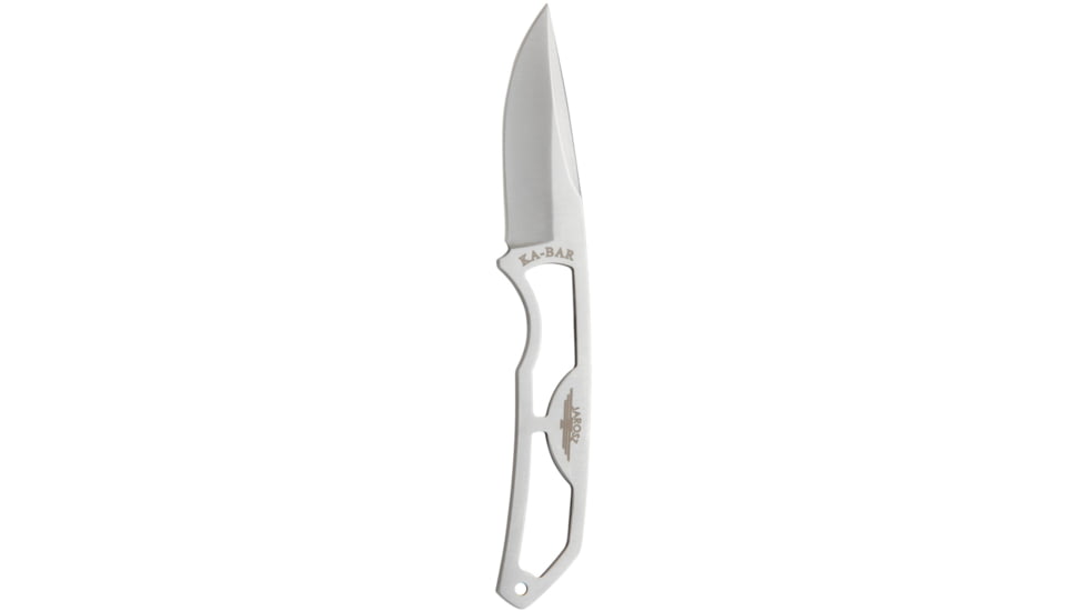 KA-BAR Knives Rambler Skeleton Fixed Blade Knives, 2.375in, 5Cr15 Stainless Steel, Clip Point, Black, 7001BP