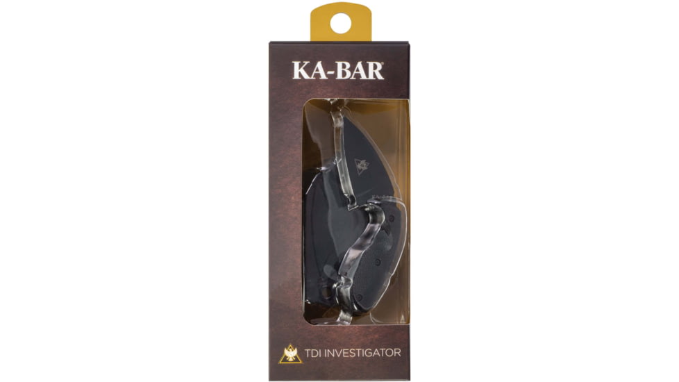 KA-BAR Knives Tdi Investigator, Black, 5in, 1493