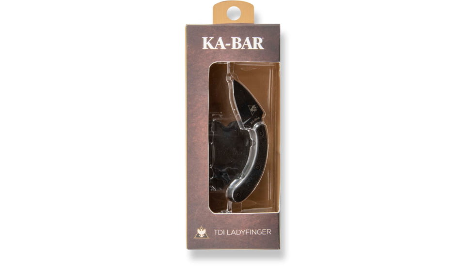 KA-BAR Knives TDI Ladyfinger Fixed Blade Knife, 1.875in, AUS 8A Stainles Steel, Zytel, 1494