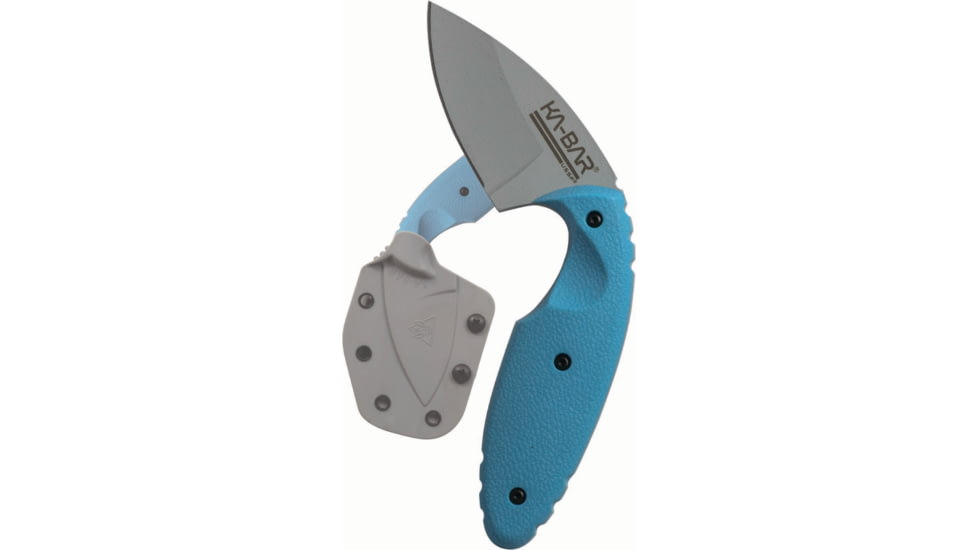 KA-BAR Knives USSF TDI Astro MP Fixed Blade Knife, 213in, AUS 8A Stainles Steel, Blue Zytel, 1480SF