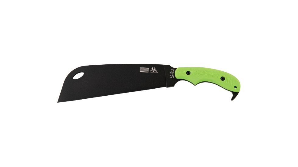 Ka-Bar Knives ZK Zomstro Chopper Straight Edge Knife w/ Nylon Sheath, GREEN 2-5705-6