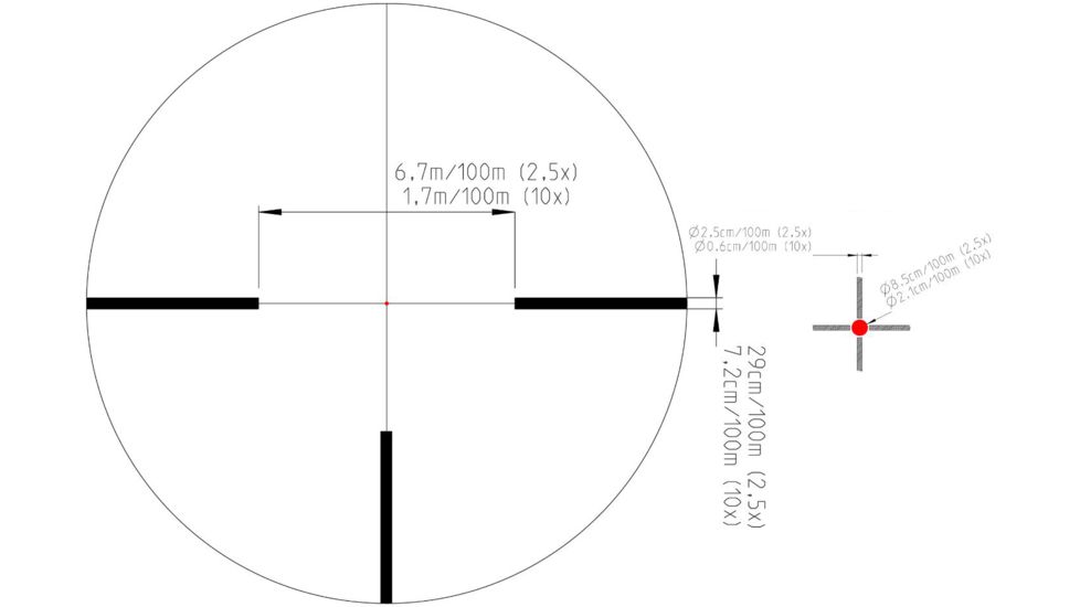 Kahles Helia CSX 2.5-10x50L with 4 Dot Reticle Rifle Scope 10220