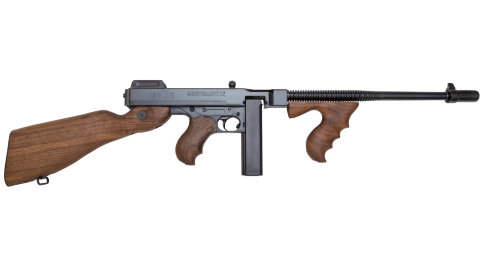 Auto Ordnance 1927A1 Carbine Deluxe Model Semi-Auto Rifle, 45 ACP, 14.5in Barrel, 1-16, Walnut Wood Stock, Blued, T114-FRRMPG