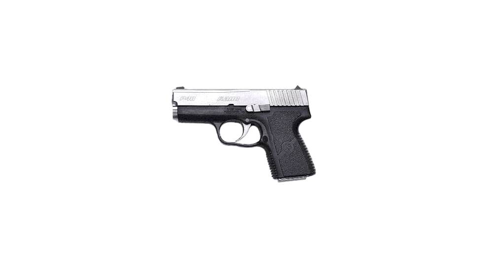 Kahr P40-Covert Pistol, .40 S&amp;W, 3.5in barrel, black polymer frame, textured polymer grip, recoil operated semi-automatic, white bar-dot combat, 5 round magazine, KA-P40 CV-40SW-3.5-1-FRRMPG