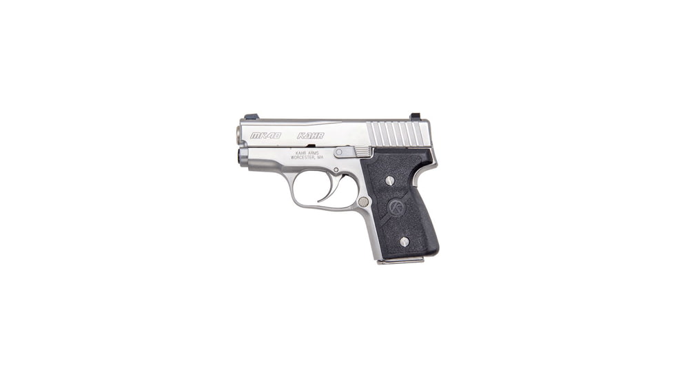 Kahr MK40-Elite Pistol, .40 S&amp;W, 3.1in barrel, polished stainless steel frame, wraparound textured nylon grip, recoil operated semi-automatic, tritium night sights, 5 round magazine, KA-MK40 EL-40SW-3.1-1-FRRMPG