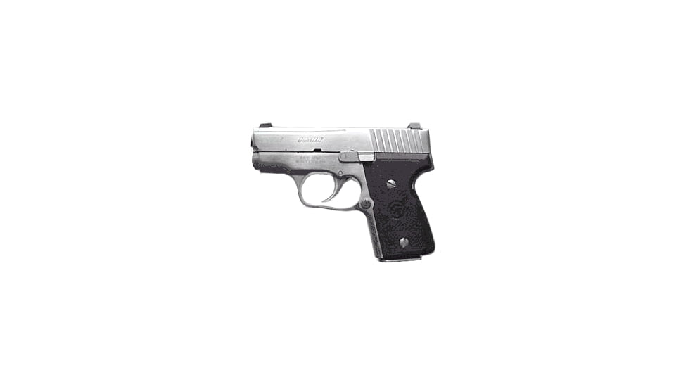 Kahr MK9 Pistol, 9mm Luger, 3in barrel, stainless steel frame, wraparound textured nylon grip, recoil operated semi-automatic, white bar-dot combat, 6 round magazine, KA-MK9-9MM-3-1-FRRMPG
