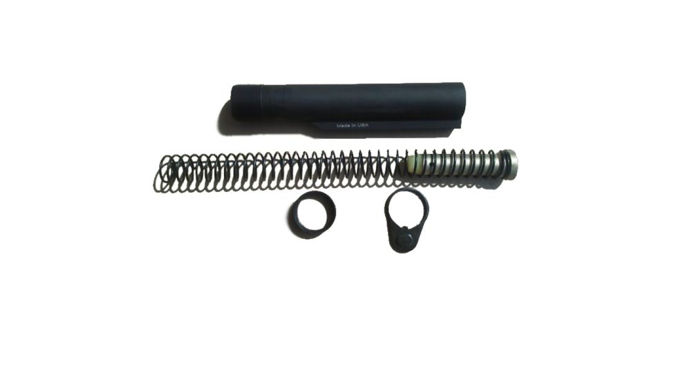 KAK AR-15 6-Position Mil-Spec Carbine Buffer Tube Kit, Tube/Buffer/Buffer Spring/Endplate/Castle Nut AR15-KT-003
