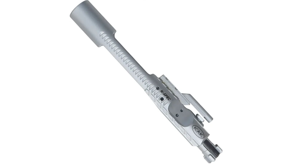 KAK Industry K-SPEC Enhanced AR-15 5.56 NATO/.300 Blackout Bolt Carrier Group, Side Vent, Sand Cuts, Chrome, Silver, MO-425-3305-007